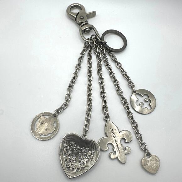 Kathy Van Zeeland bag charm or key chain charm. Silver tone - Picture 2 of 4